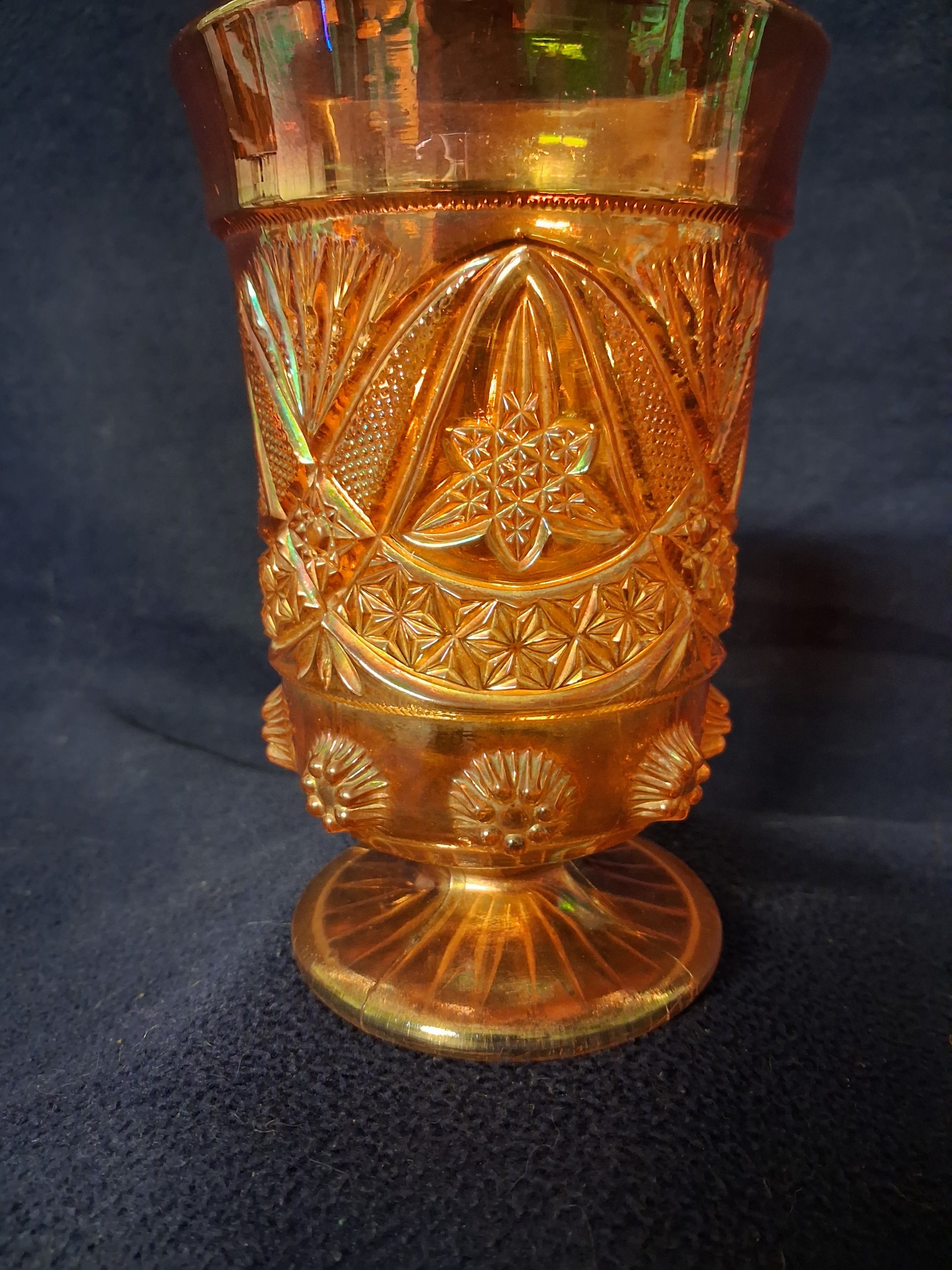 Carnival glass vase