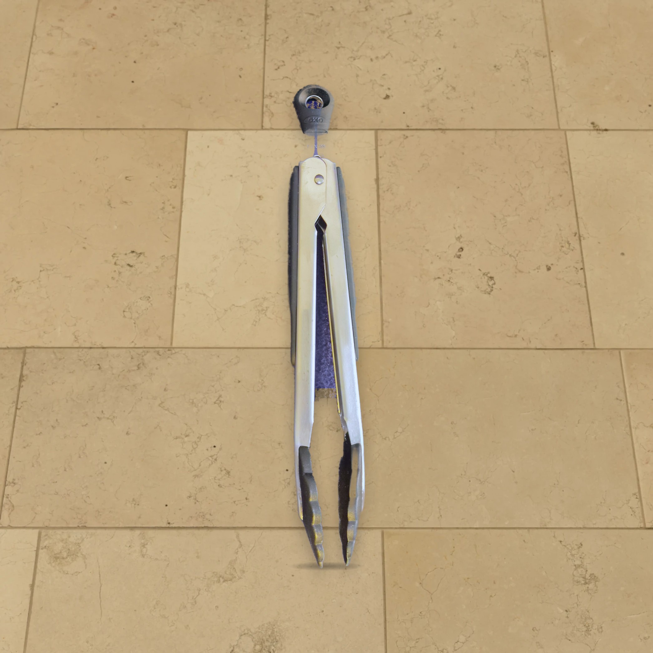 OXO stainless tongs with nylon ends
