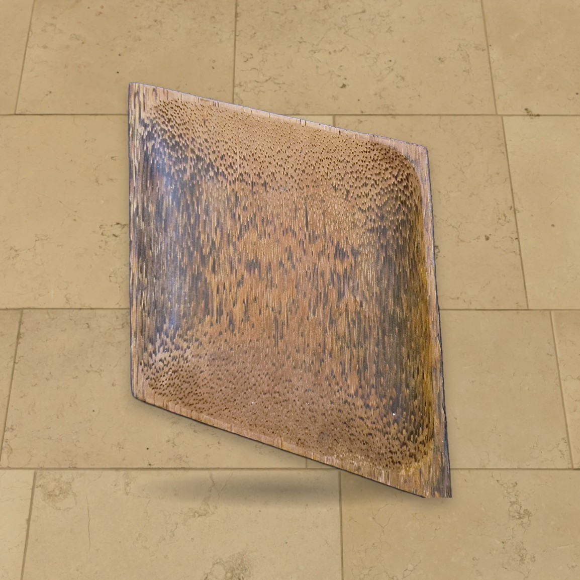 Timber serving bowl, diamond shape