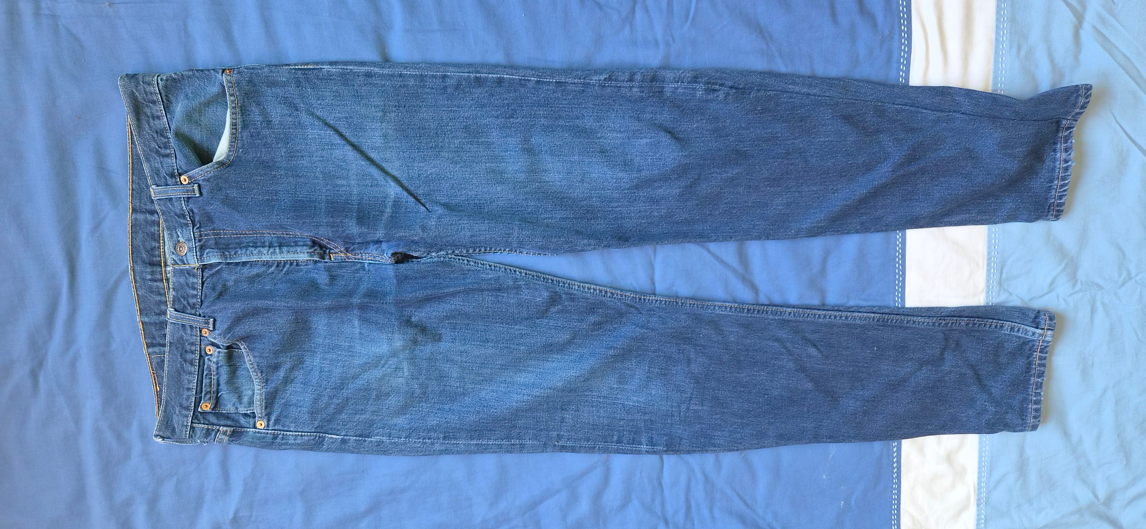 Levi's 507 blue jeans W34 L34 - super skinny fit, tan patch