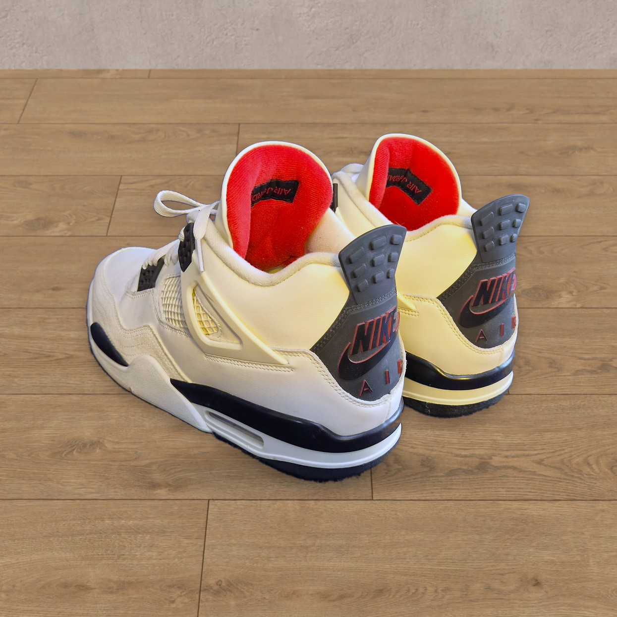 Nike Air Jordan 4 men's sneakers, white, US 13