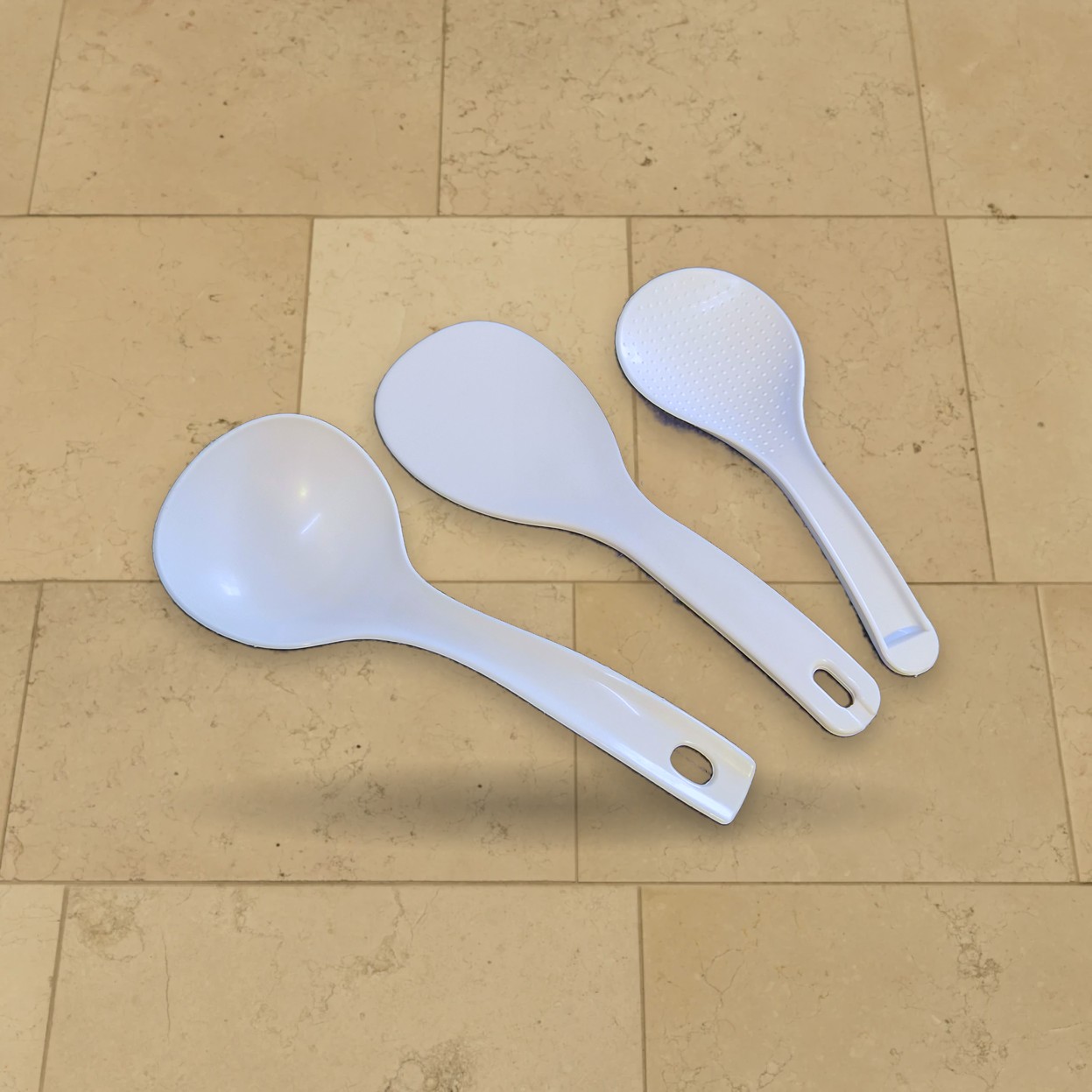 White kitchen scoops & spoons - small utensil set