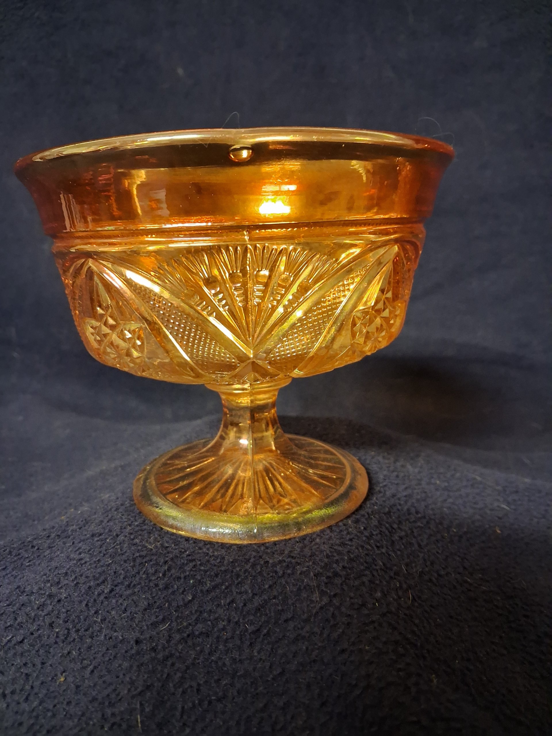 Carnival glass bowl