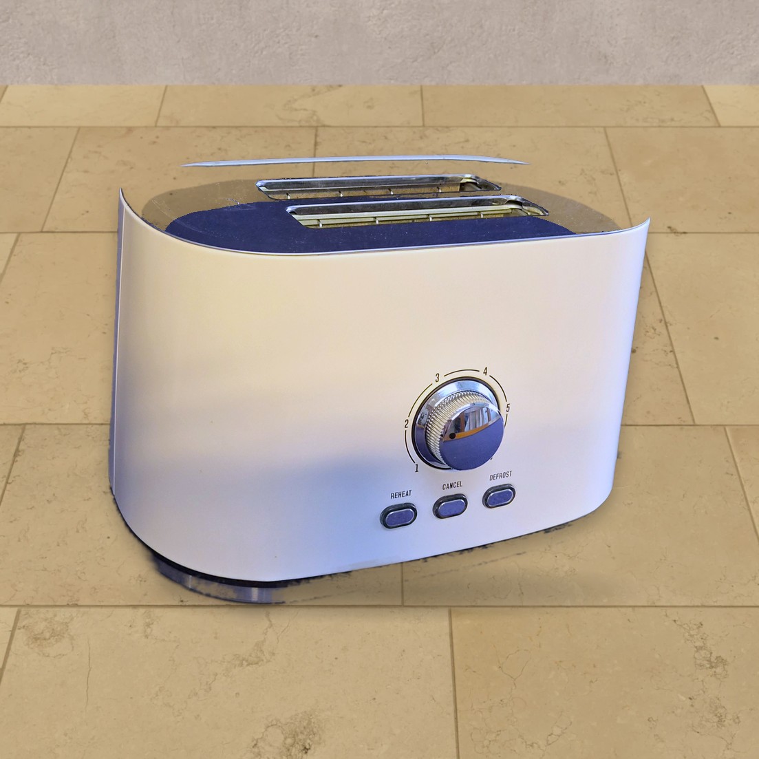 Anko 2-slice stainless toaster, white - boxed